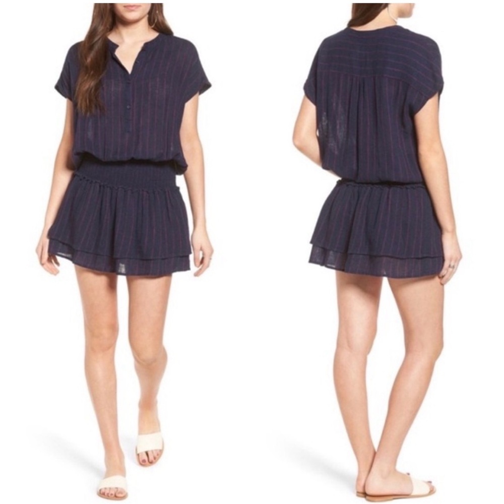 Rails Jolie Dress in Midnight/Magenta Stripe Size XS